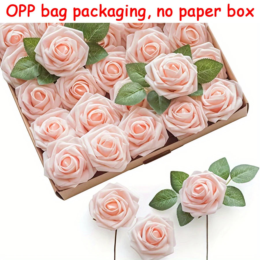 25pcs Artificial Rose Stems(DIY Bouquets)