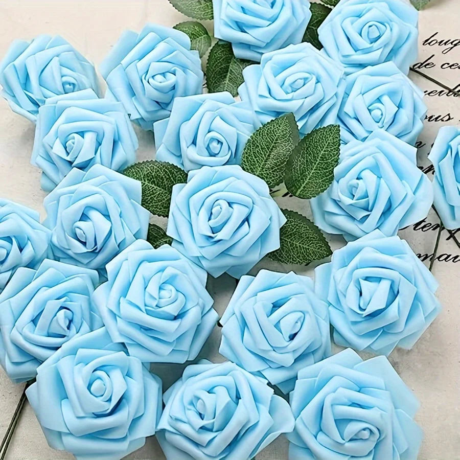 25pcs Artificial Rose Stems(DIY Bouquets)