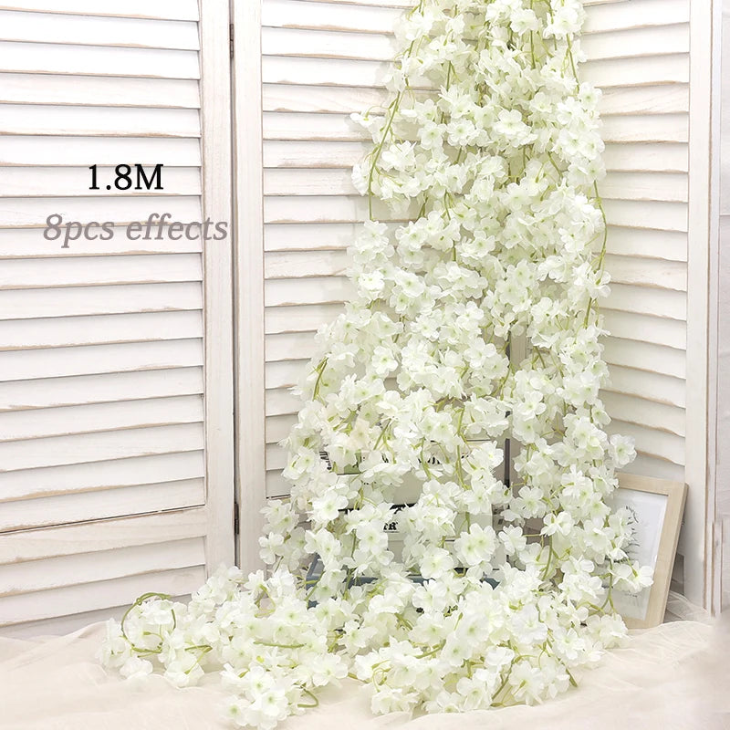 Artificial Silk Cherry Blossom Vine DIY Arrange