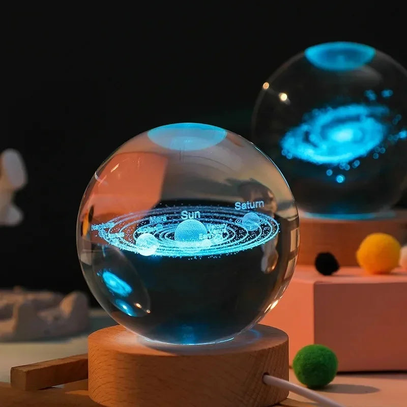 3D Crystal Ball Night Light Lamp