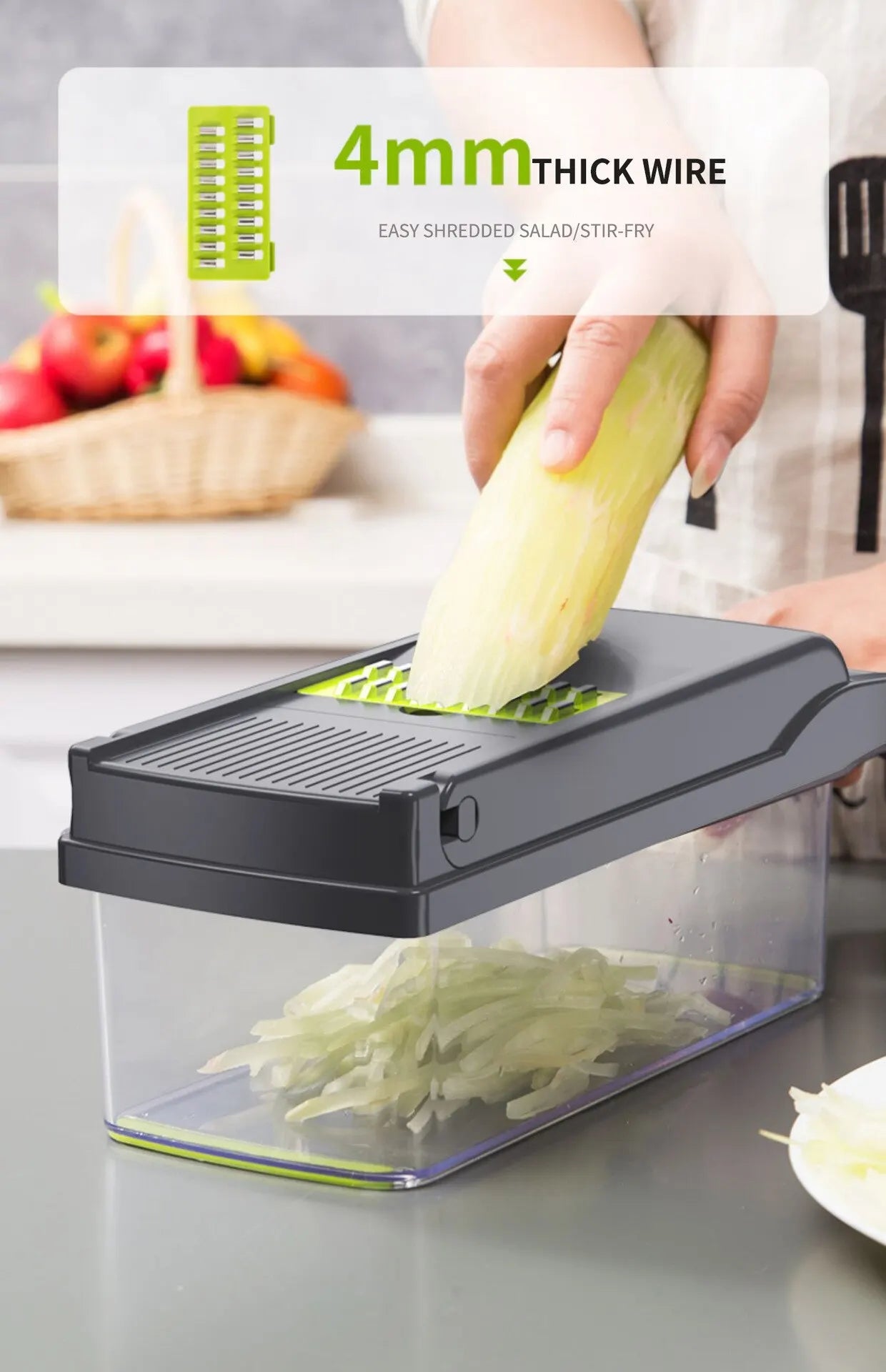 12 in 1 Multifunctional Veggie Slicer & Chopper Set(1 Pc)