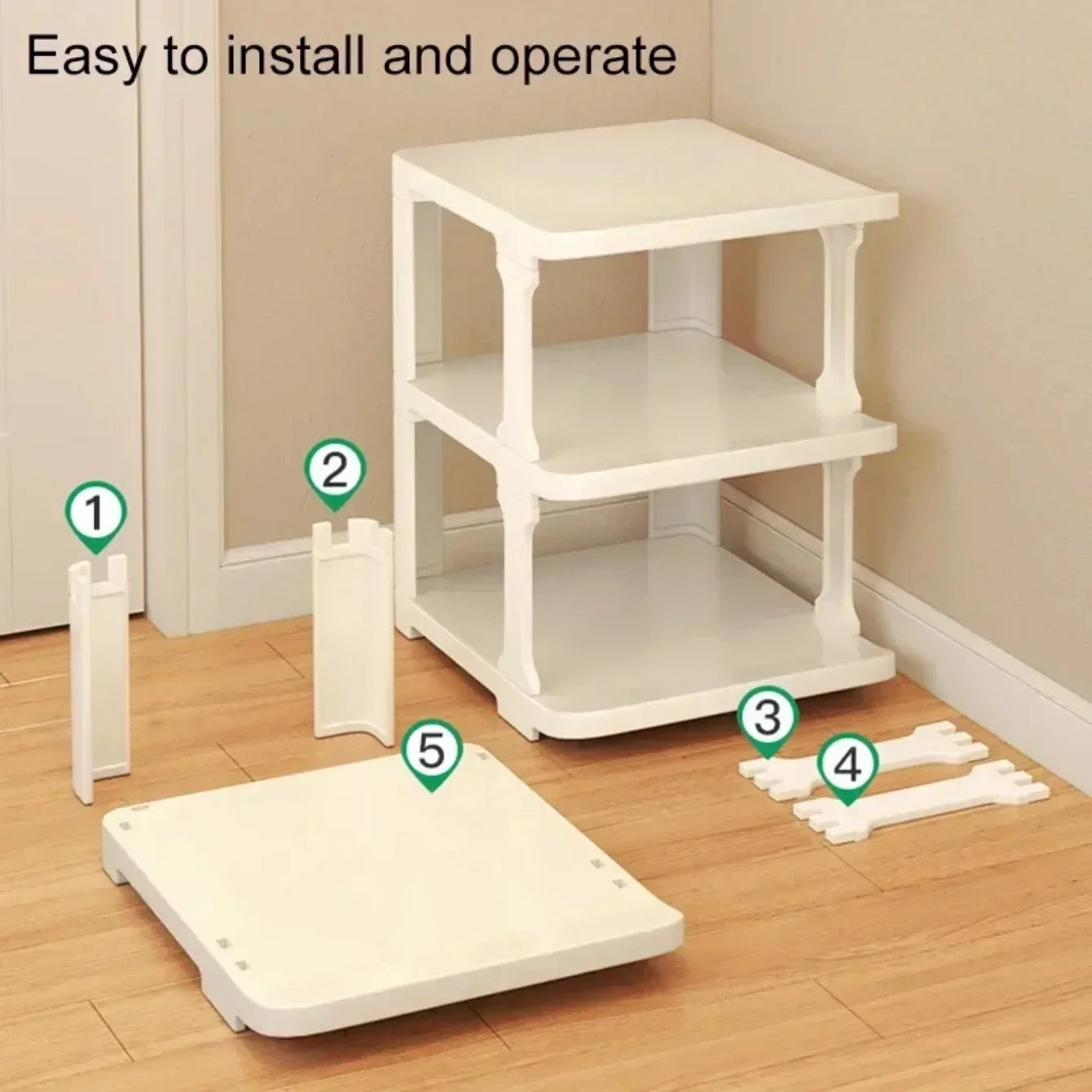 Wall Corner Shoe Shelves