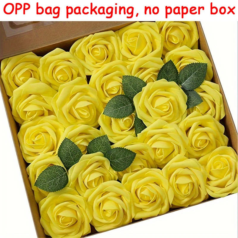 25pcs Artificial Rose Stems(DIY Bouquets)