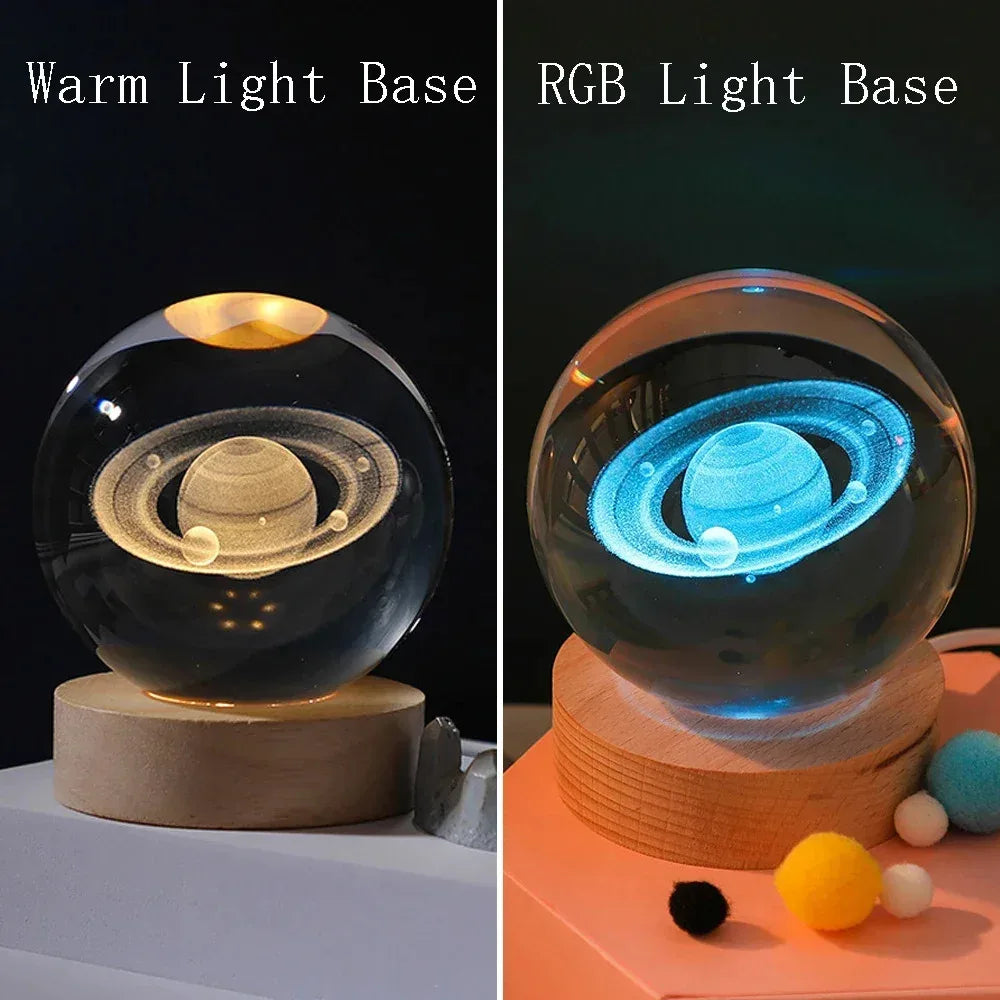 3D Crystal Ball Night Light Lamp