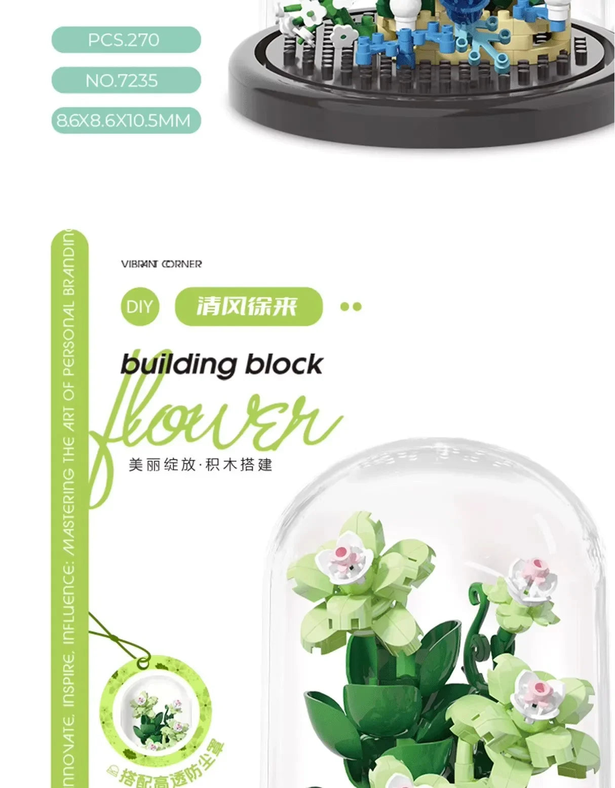 Flower Bouquet Bonsai Building Blocks