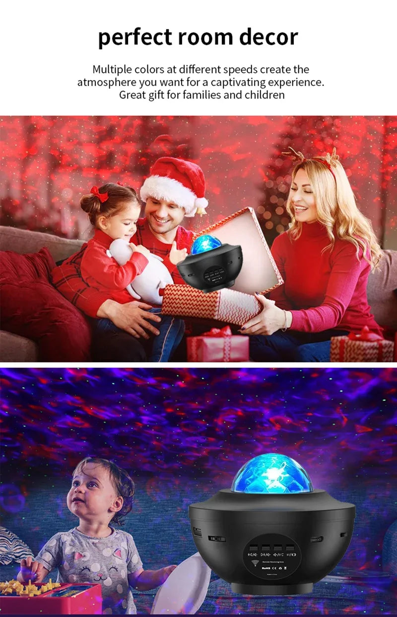 LED Starry Galaxy Projector Night Light