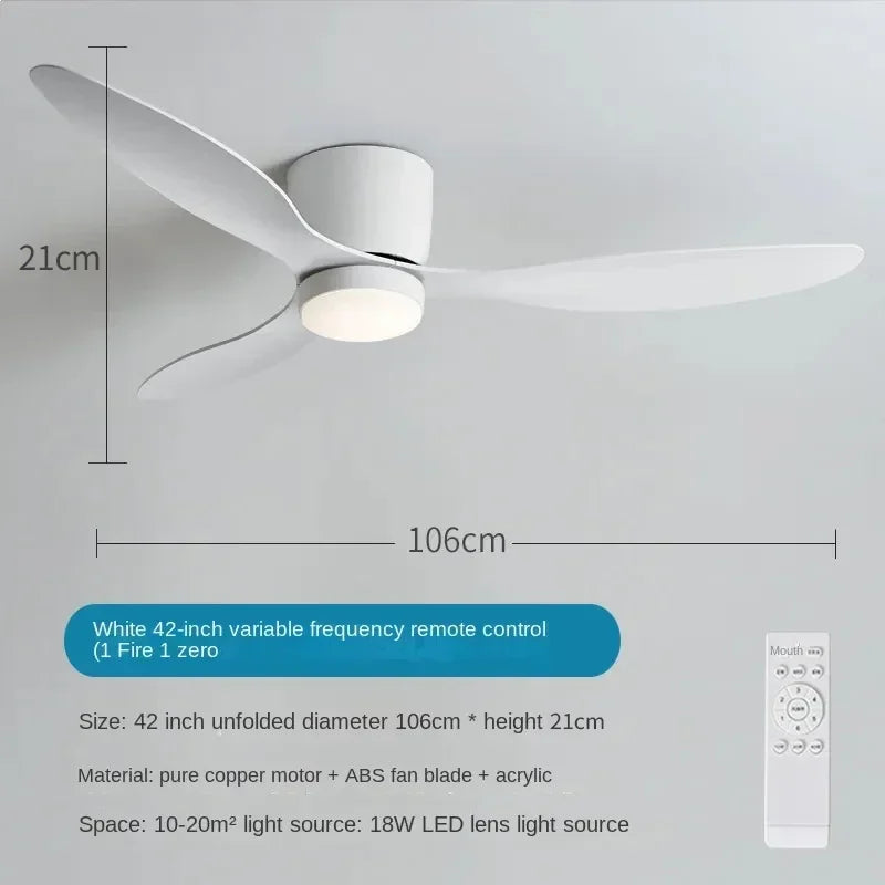 Remote Ceiling Fan &  LED Light