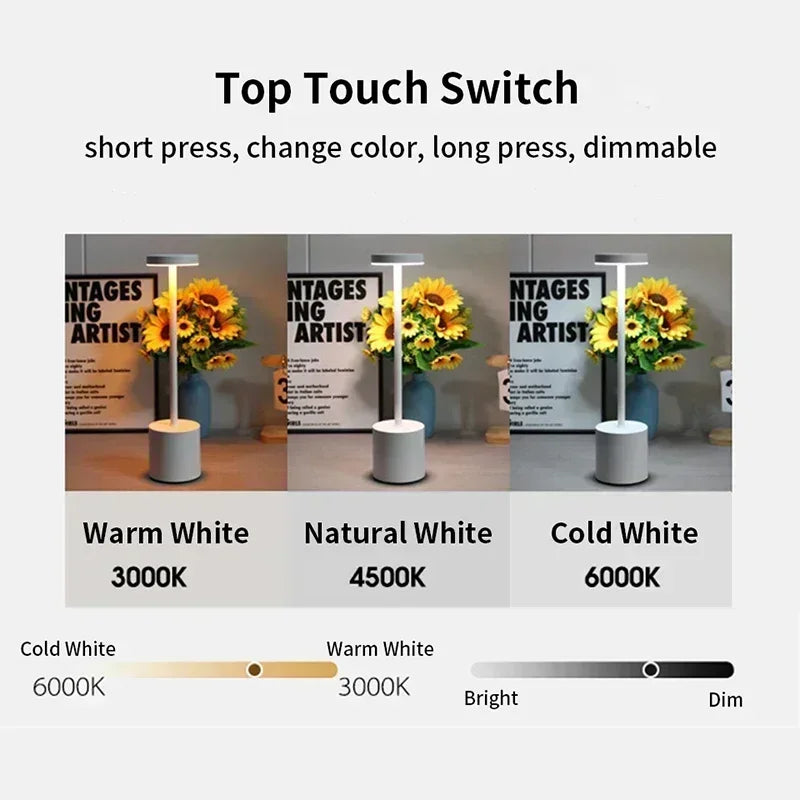 Retro LED Table Lamp Touch Dimmable Desk Lamp