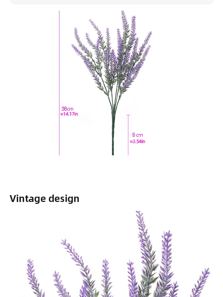 5Pcs Artificial Lavender Flower