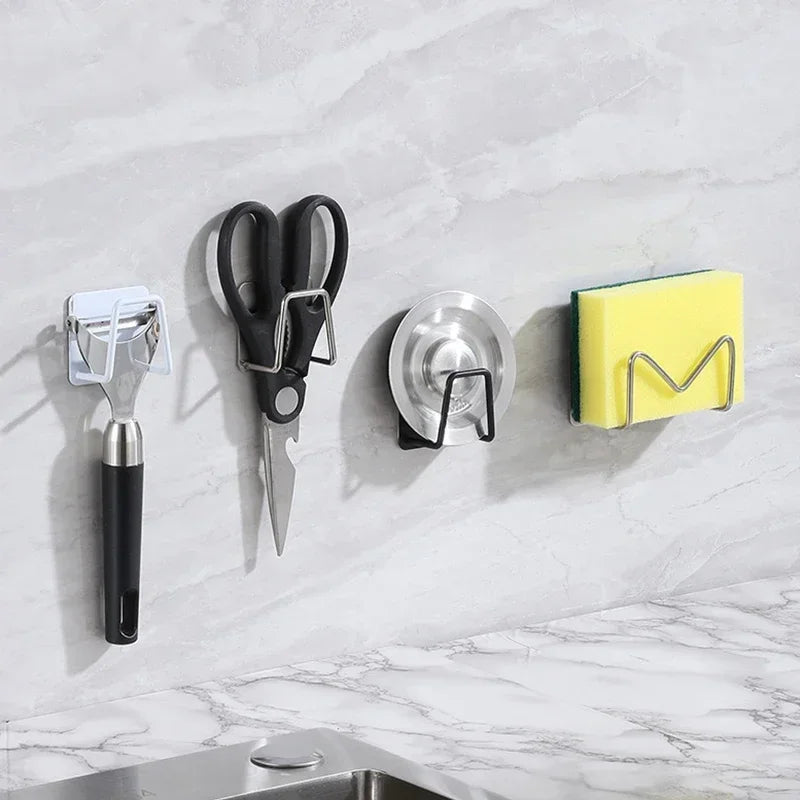 Kitchen Sponges Holder Stainless Steel (Sticky No-drill)
