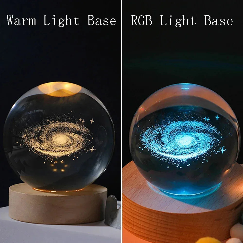 3D Crystal Ball Night Light Lamp