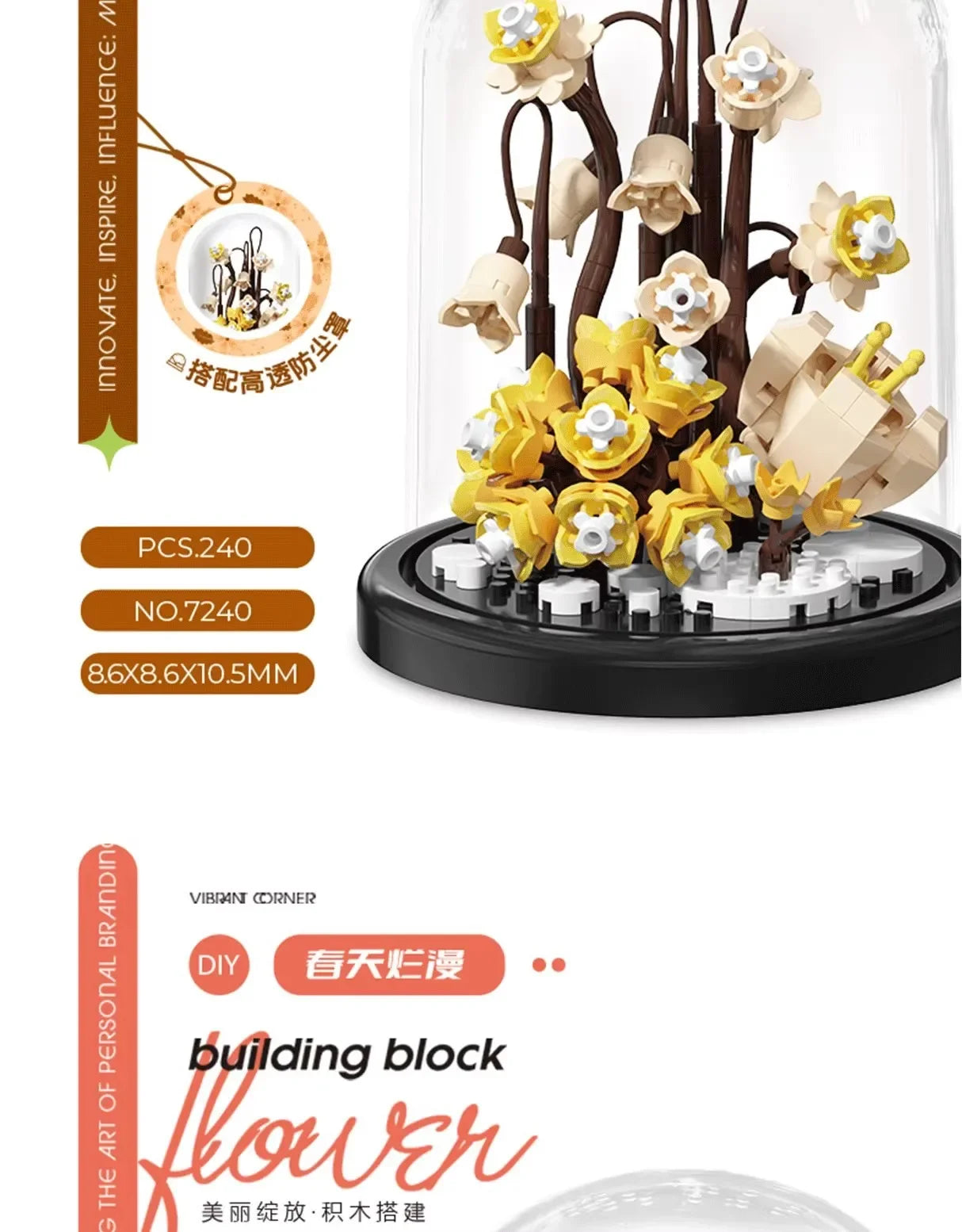 Flower Bouquet Bonsai Building Blocks
