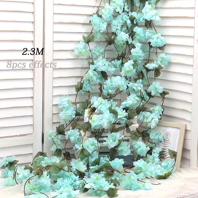 Artificial Silk Cherry Blossom Vine DIY Arrange