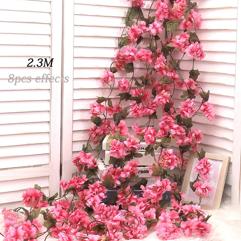 Artificial Silk Cherry Blossom Vine DIY Arrange