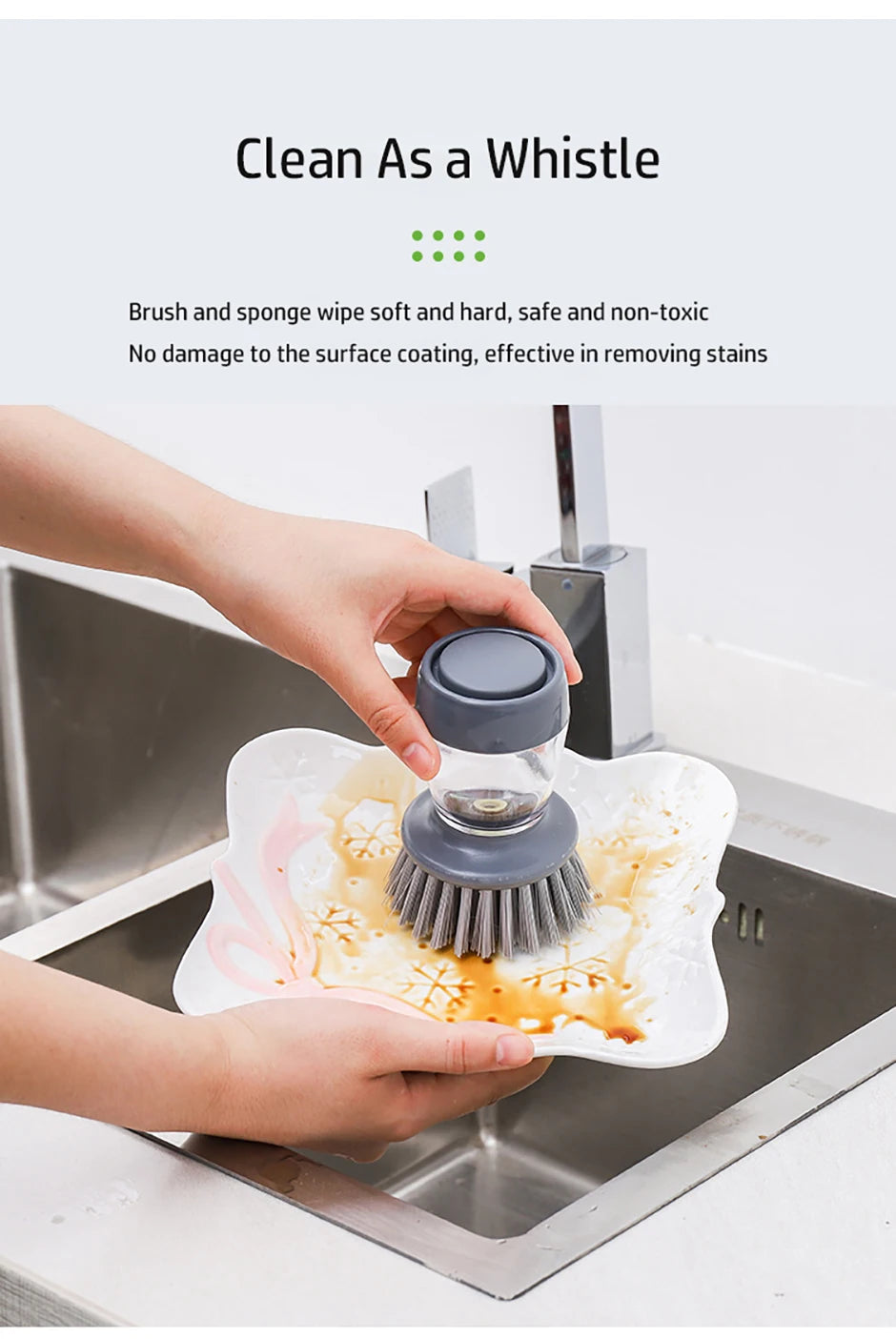 Soap-Dispensing Dish Brush (Only)