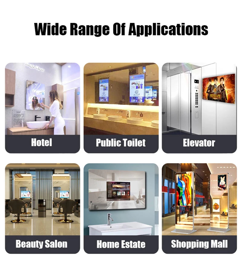Luxury Glass Smart Mirror with Android TV & LEDs