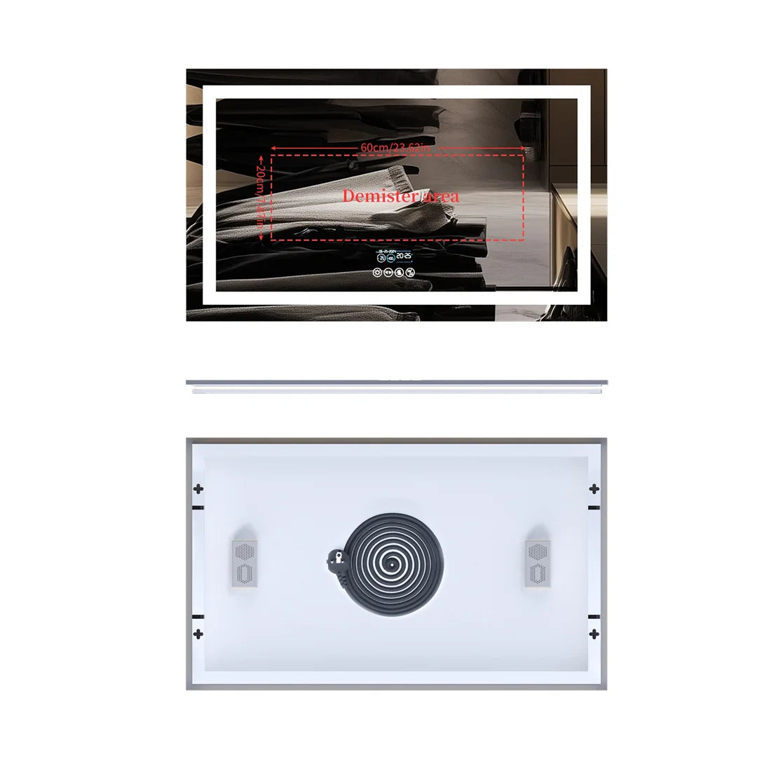 Large Illuminated LED Bluetooth Vanity Mirror(Anti-Fog)