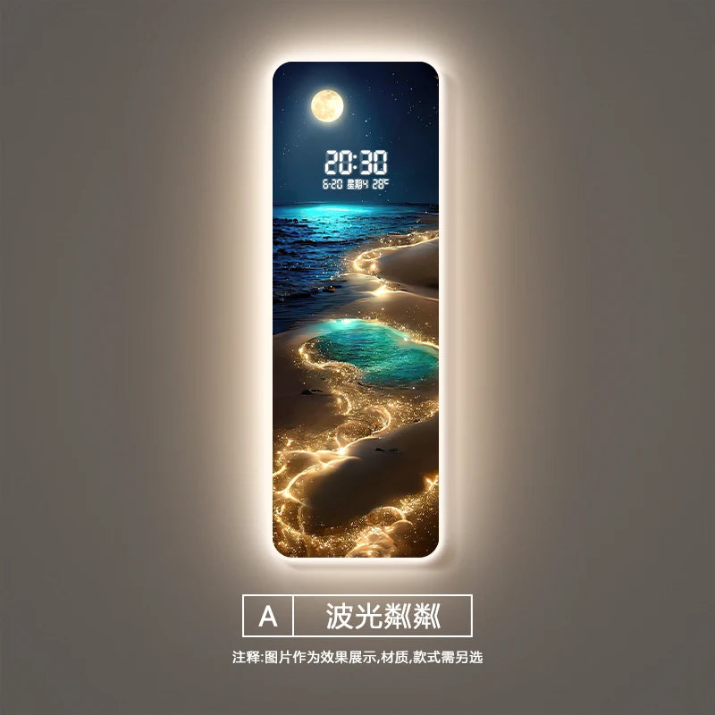 Wave & Moon Clock