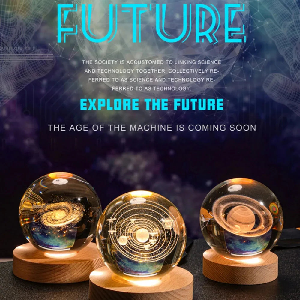 3D Crystal Ball Night Light Lamp