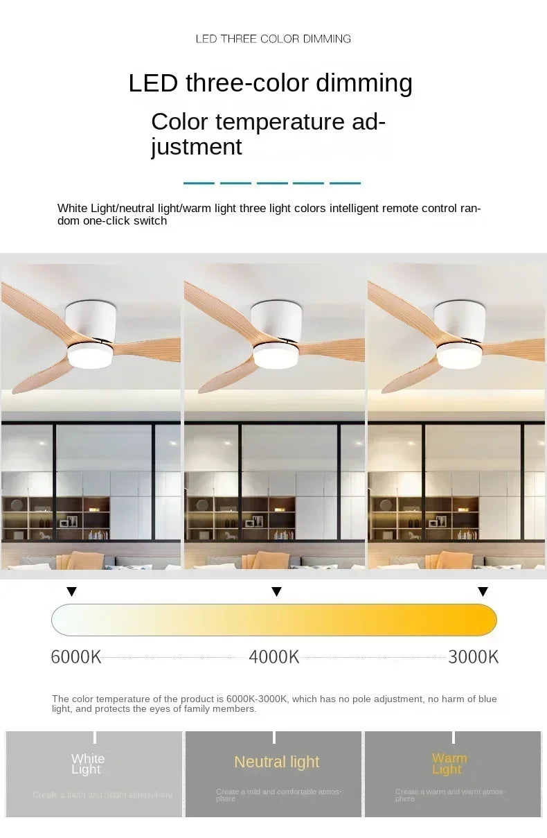 Remote Ceiling Fan &  LED Light