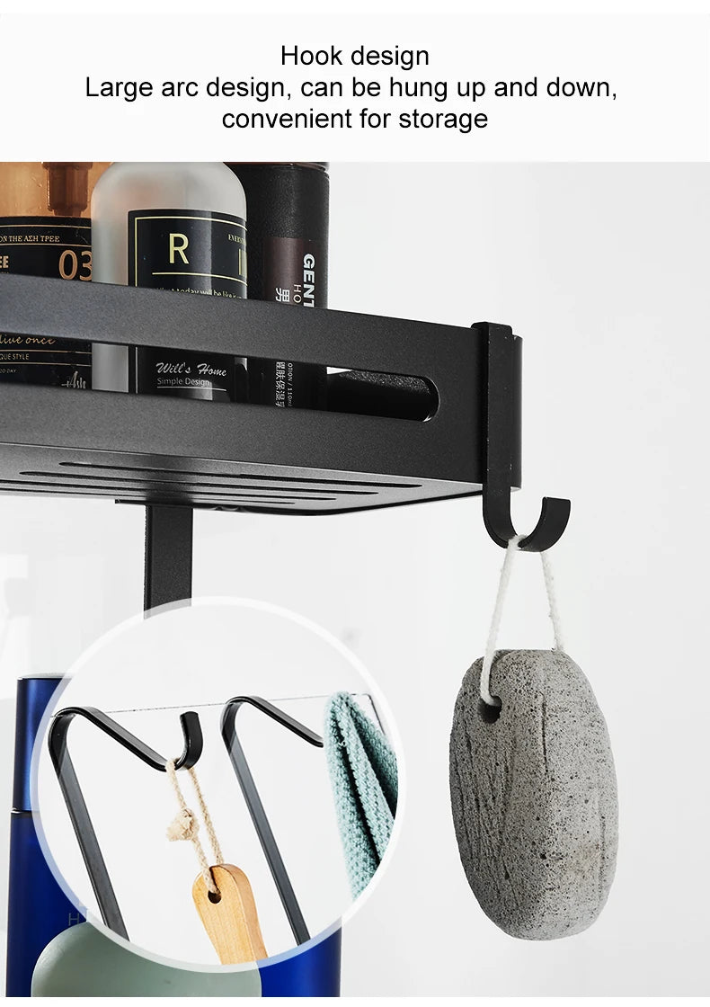 Nail-Free Hanging Bath Shelves