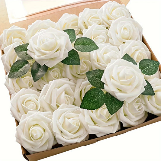 25pcs Artificial Rose Stems(DIY Bouquets)