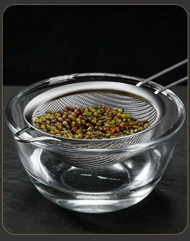 Set of 3 Fine Mesh Strainer Stainless Steel Skimmer