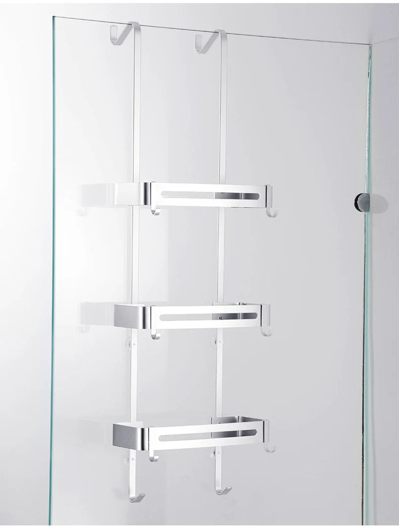 Nail-Free Hanging Bath Shelves