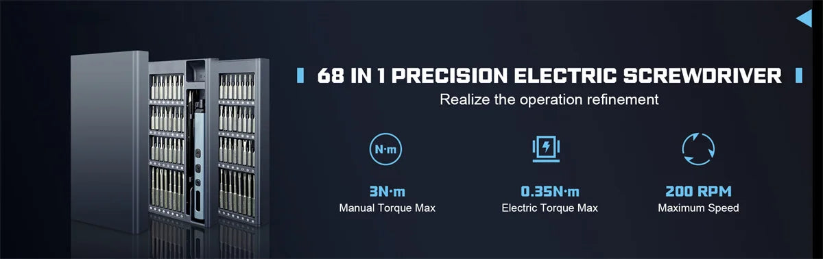 68-in-1 Precision Electric Screwdriver Set
