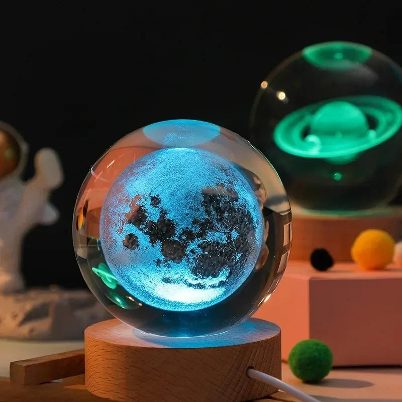3D Crystal Ball Night Light Lamp