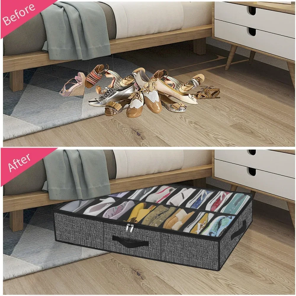 Under-Bed Shoe Organizer (12-Pair)