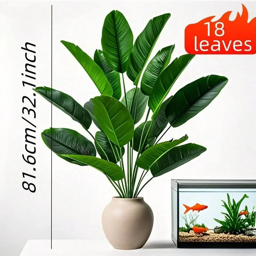 18 Large Artificial Banana Plant Leaves