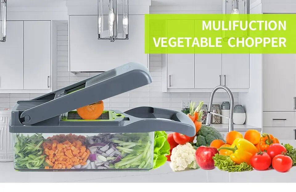 12 in 1 Multifunctional Veggie Slicer & Chopper Set(1 Pc)