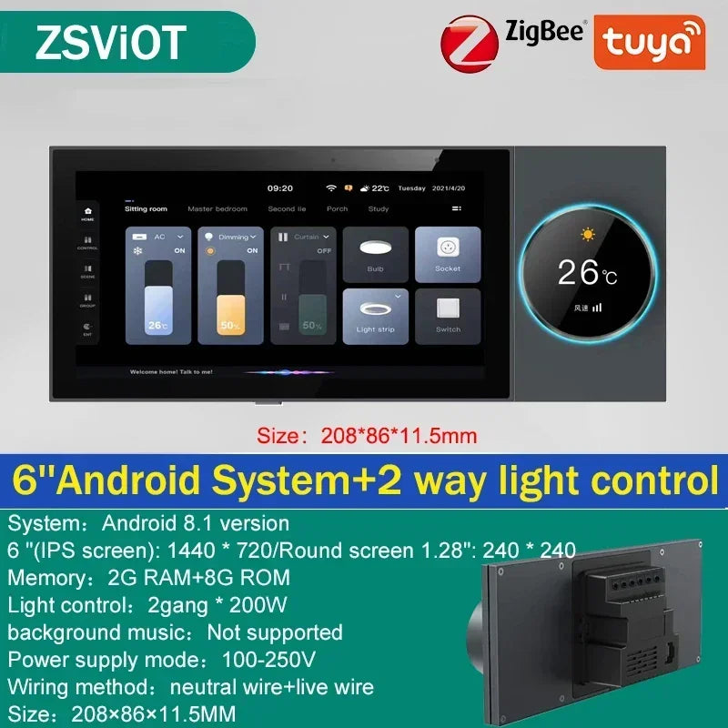 Smart Home Control Hub (Tuya Zigbee)