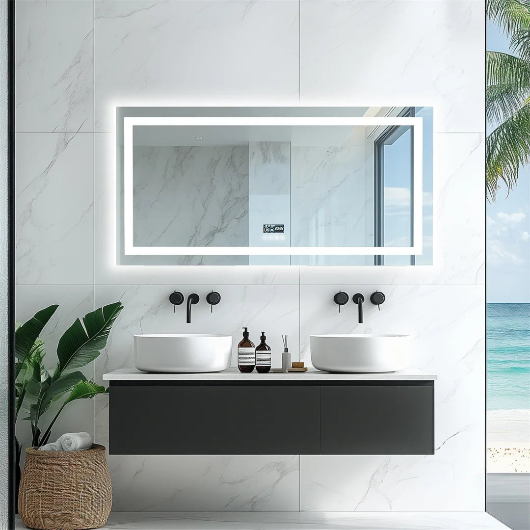 Large Illuminated LED Bluetooth Vanity Mirror(Anti-Fog)