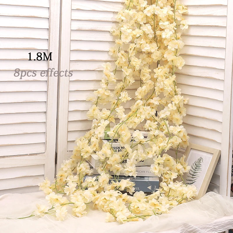 Artificial Silk Cherry Blossom Vine DIY Arrange