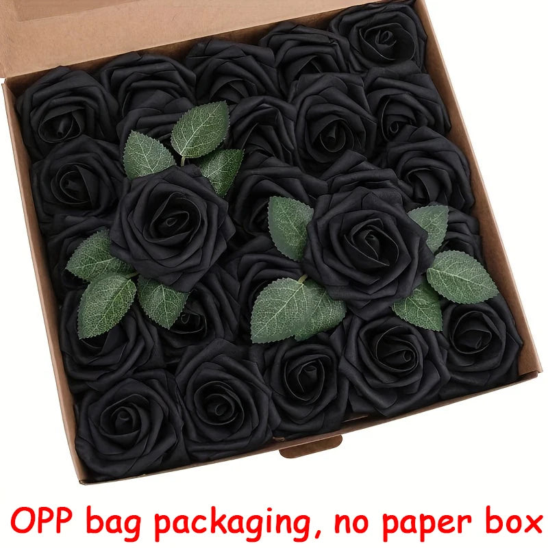 25pcs Artificial Rose Stems(DIY Bouquets)