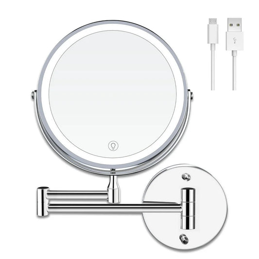 8" Rechargeable Vanity Mirror(10x Magnification)