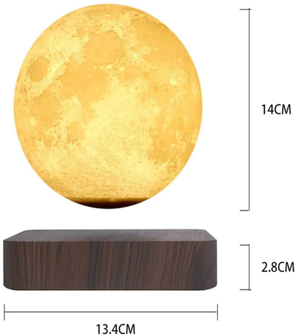 Floating LED Moon Lamp with Magnetic Base