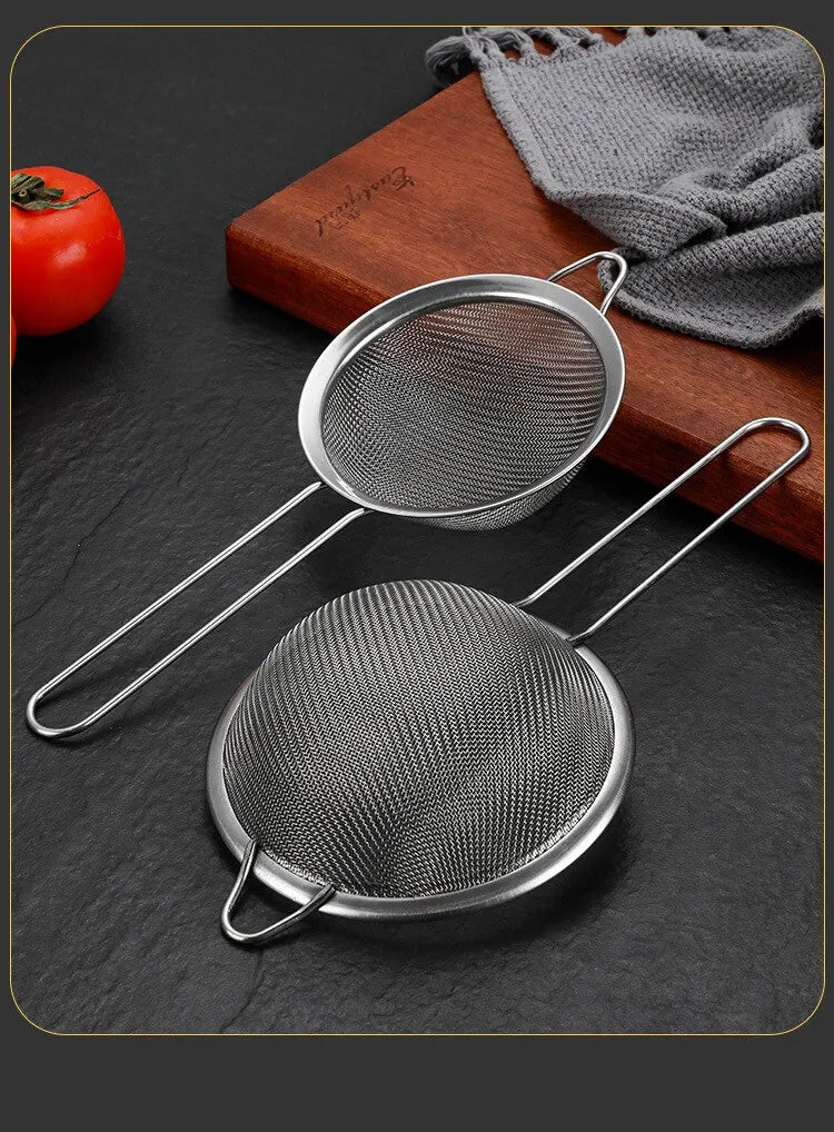 Set of 3 Fine Mesh Strainer Stainless Steel Skimmer