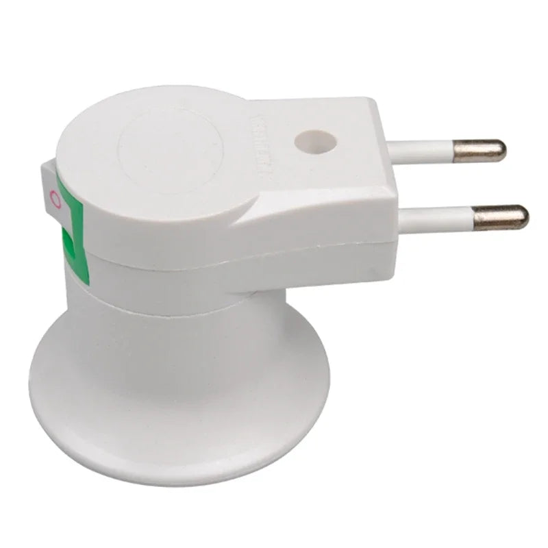E27 EU Plug Lamp Base with On/Off Switch