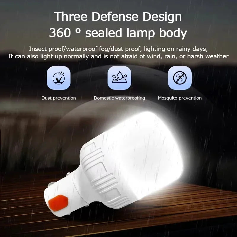 Rechargeable USB Camping LED Bulb with Hook