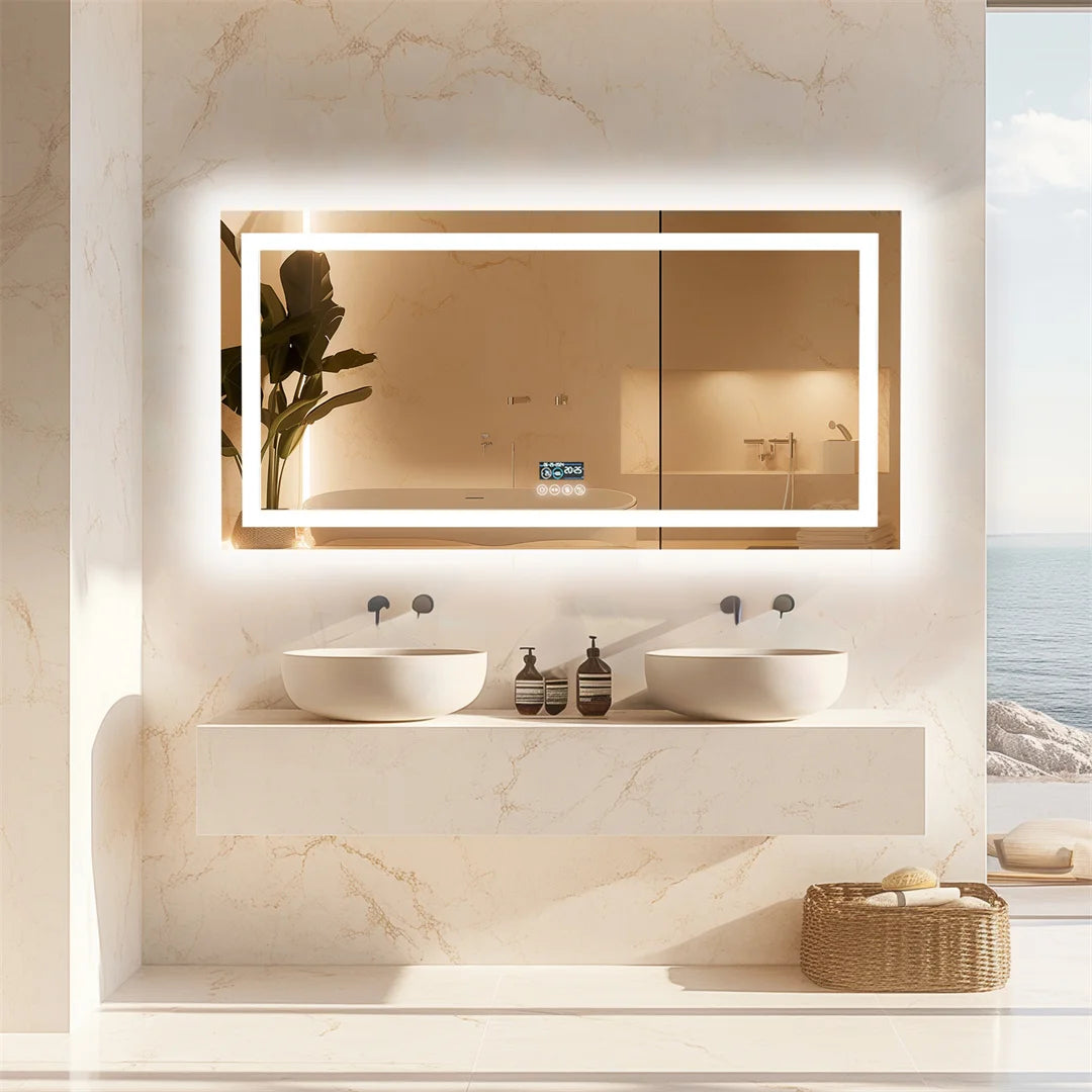 Large Illuminated LED Bluetooth Vanity Mirror(Anti-Fog)