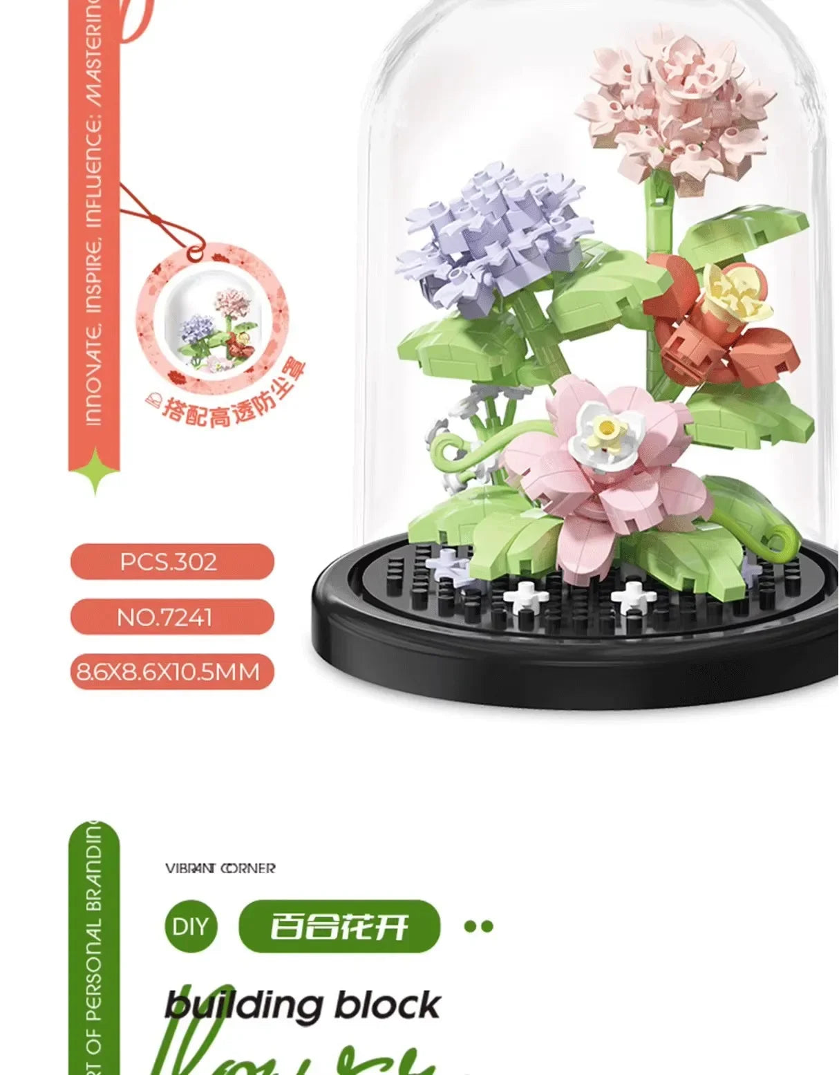 Flower Bouquet Bonsai Building Blocks