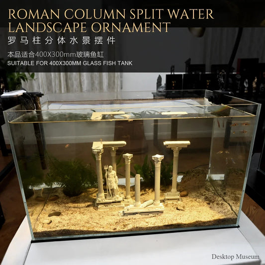 185mm Roman Column Aquatic Decor