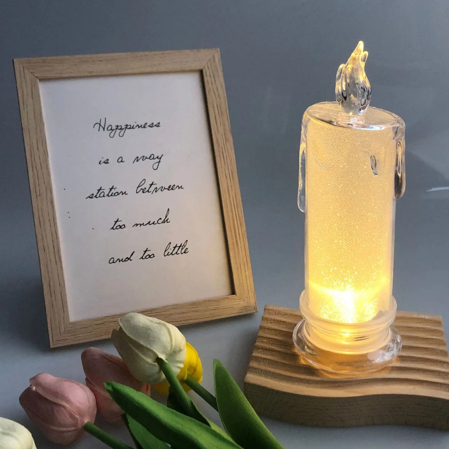 LED Flameless Crystal Candle Lamp