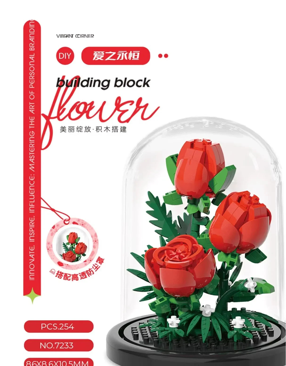 Flower Bouquet Bonsai Building Blocks