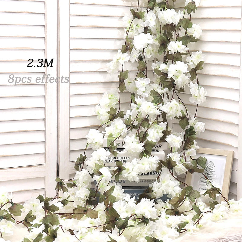 Artificial Silk Cherry Blossom Vine DIY Arrange