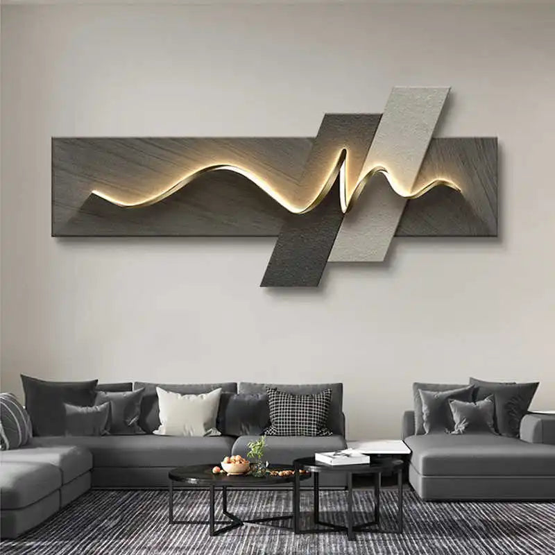 Luxury Wall Art with Light