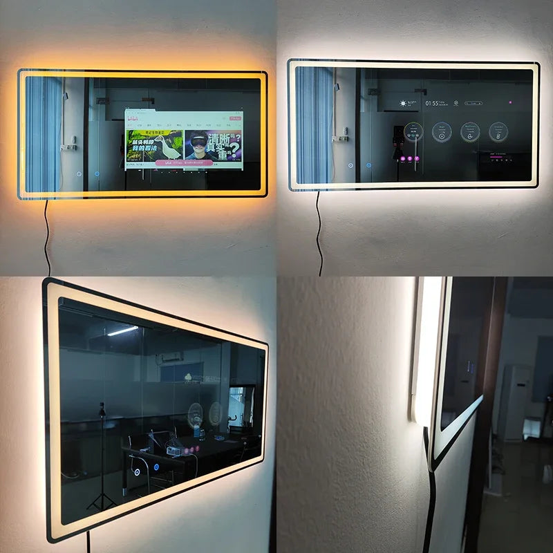 Luxury Glass Smart Mirror with Android TV & LEDs